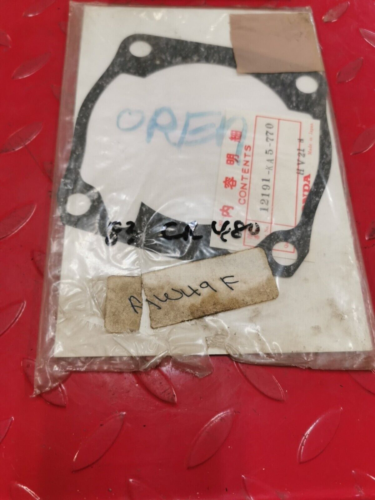 NOS Honda 1981 CR450R 1982 1983 CR480R GASKET, CYLINDER 12191-KA5-770 H28