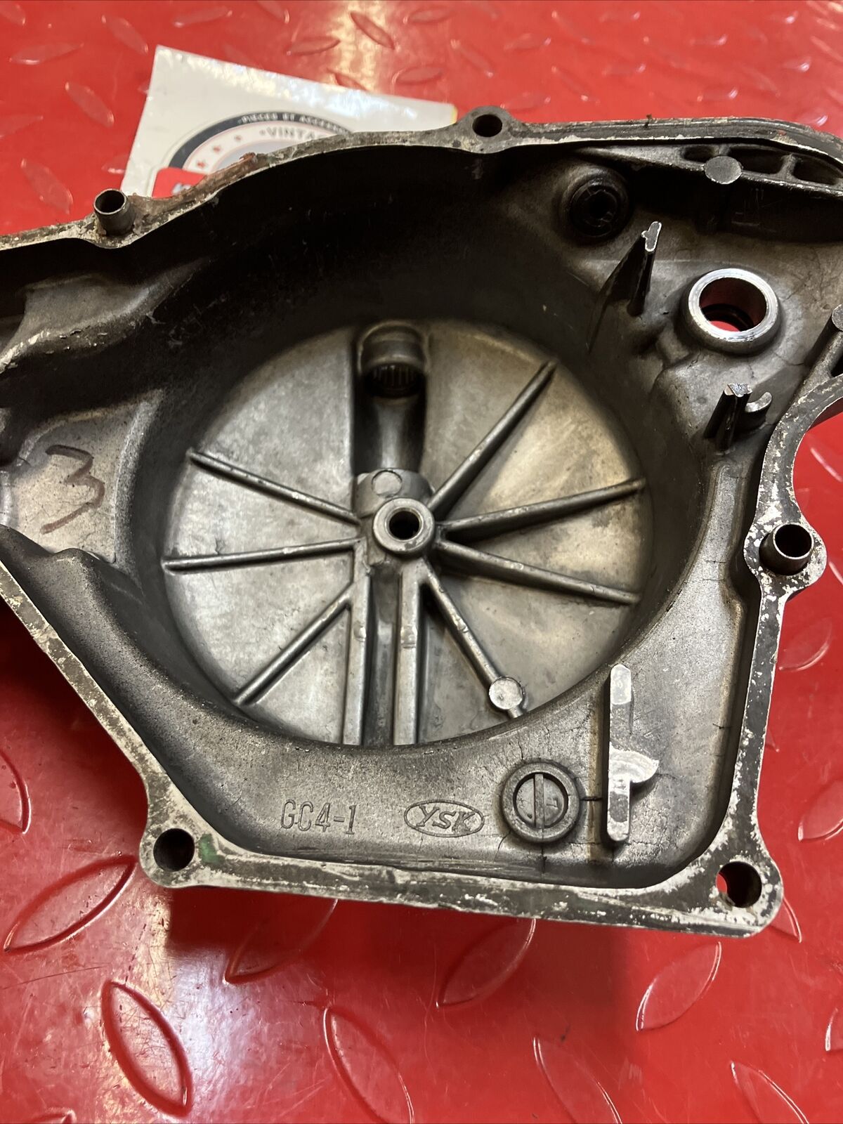 Honda CR80R 1990 right crankcase clutch cover 1987 - 1995 3