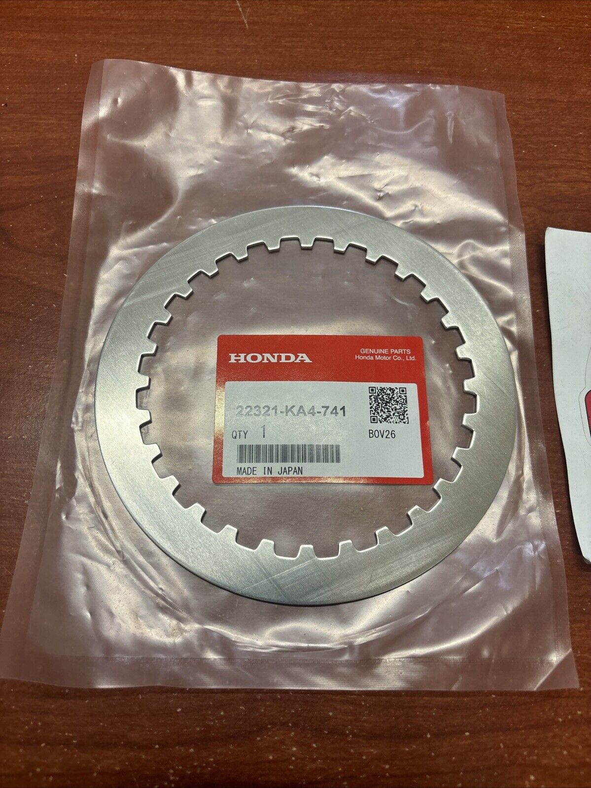 NOS Honda 1984 - 2007 CR250R 84 - 2001 CR500R CLUTCH PLATE B 22321-KA4-741 H142