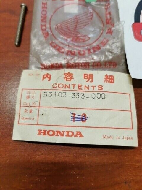 NOS Honda CB250 CB400 CM400 BEAM SCREW 4MM 33103-333-000 H98
