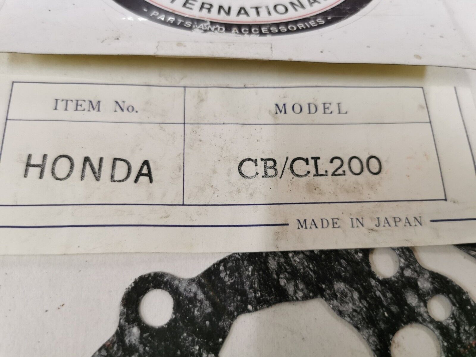 NOS HONDA  CB200 CL200 INCOMPLETE GASKET KIT J49