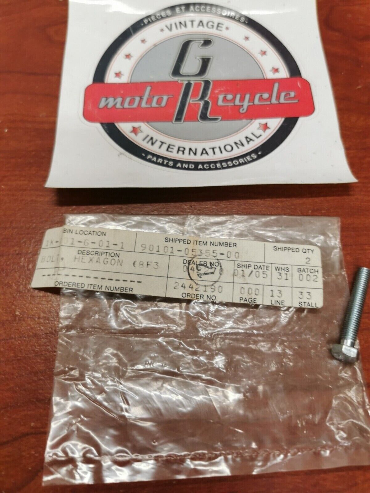 NOS YAMAHA CF300 ET340 EC340 ET300 ET250 BOLT 90101-05355-00 Y72