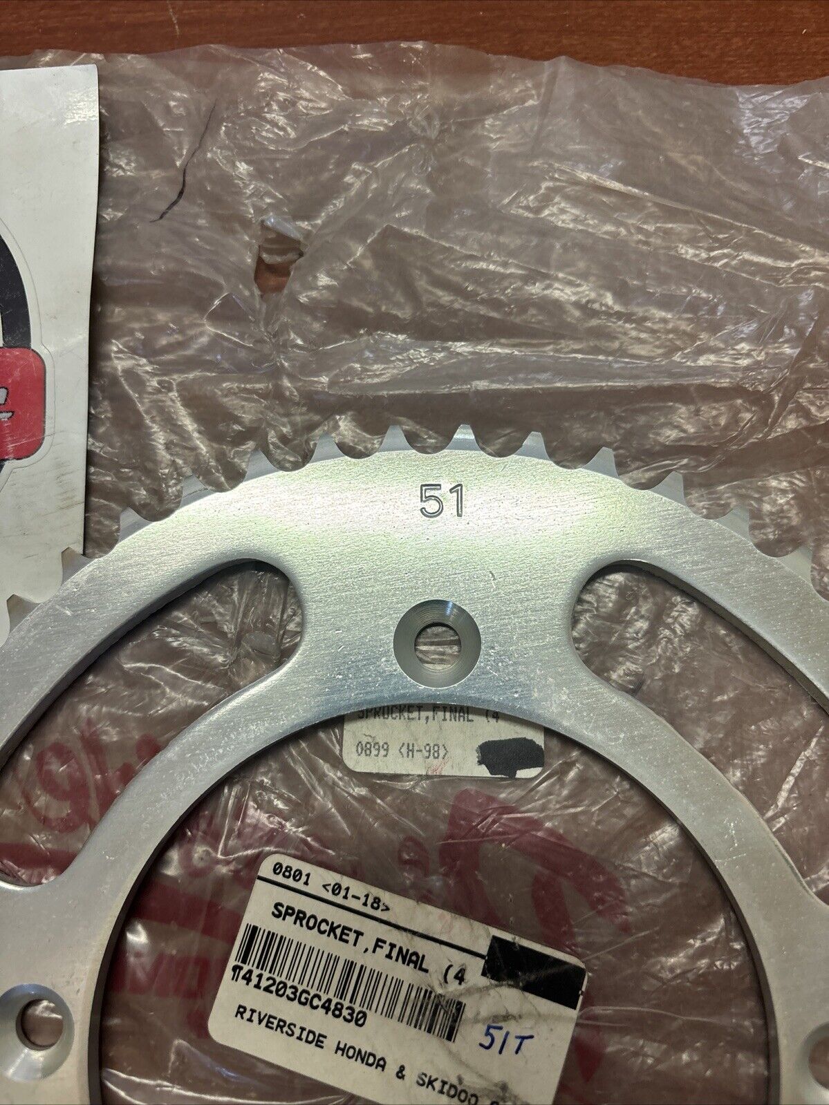 NOS Honda 1985 - 2002 CR80R FINAL SPROCKET 51T 41203-GC4-830 H139