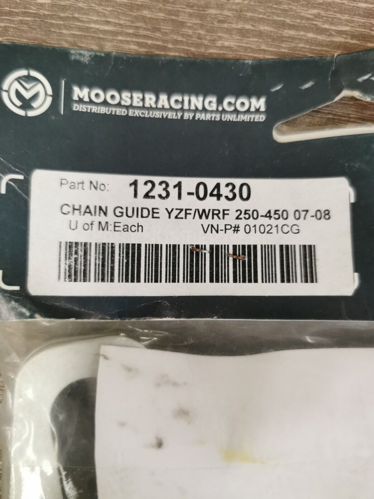 NOS MOOSERACING YAMAHA WR250 WR450 YZ125 YZ250 CHAIN GUIDE 1231-0430 J38
