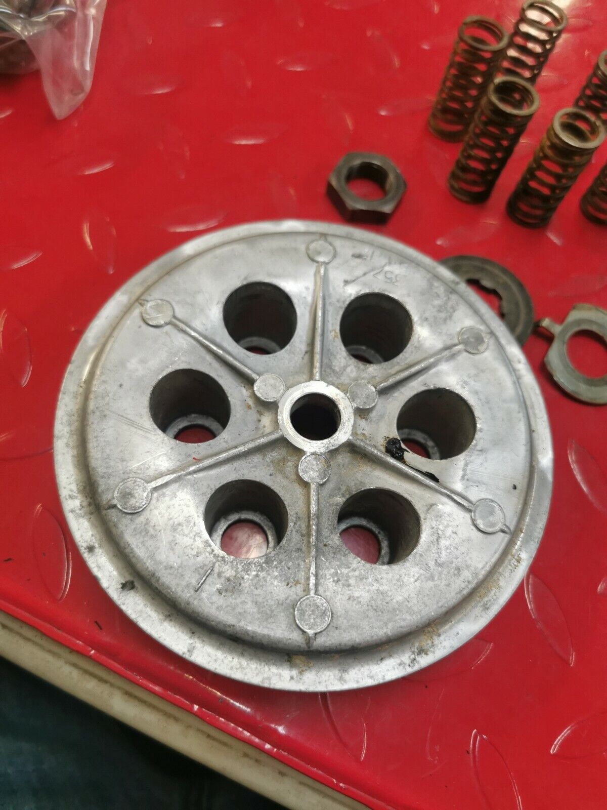 Honda MT250 1975 clutch basket pressure plate MR250 1974 1976 22100-358-000