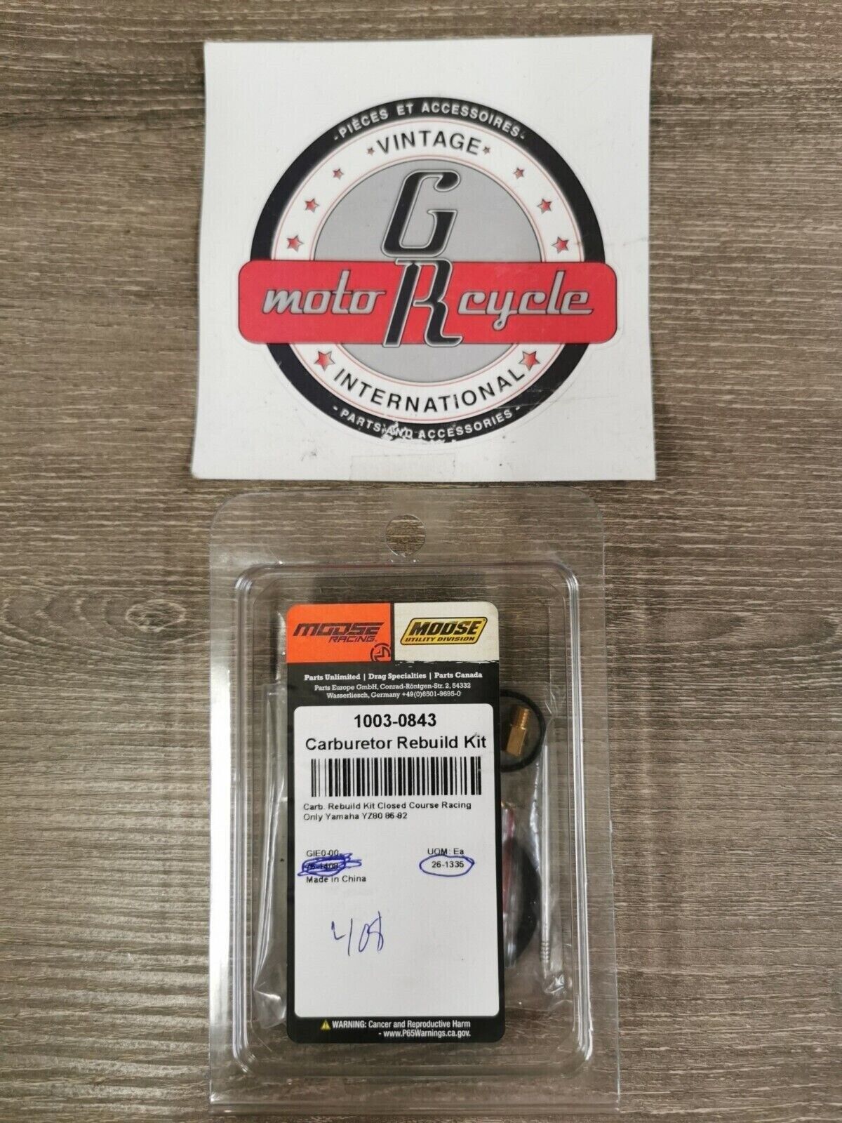 NOS Moose Yamaha YZ80 1986 - 1992 Carburetor Rebuild Kit 26-1335 J32
