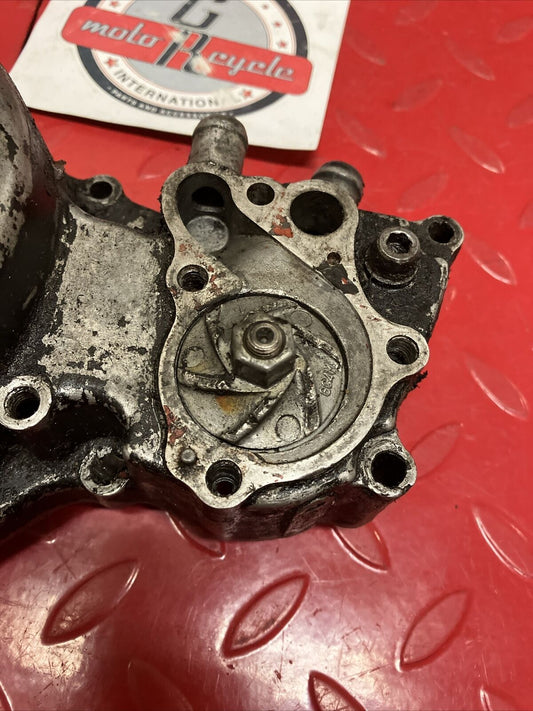 Honda CR80R 1986 Right crankcase clutch cover waterpump shaft gear