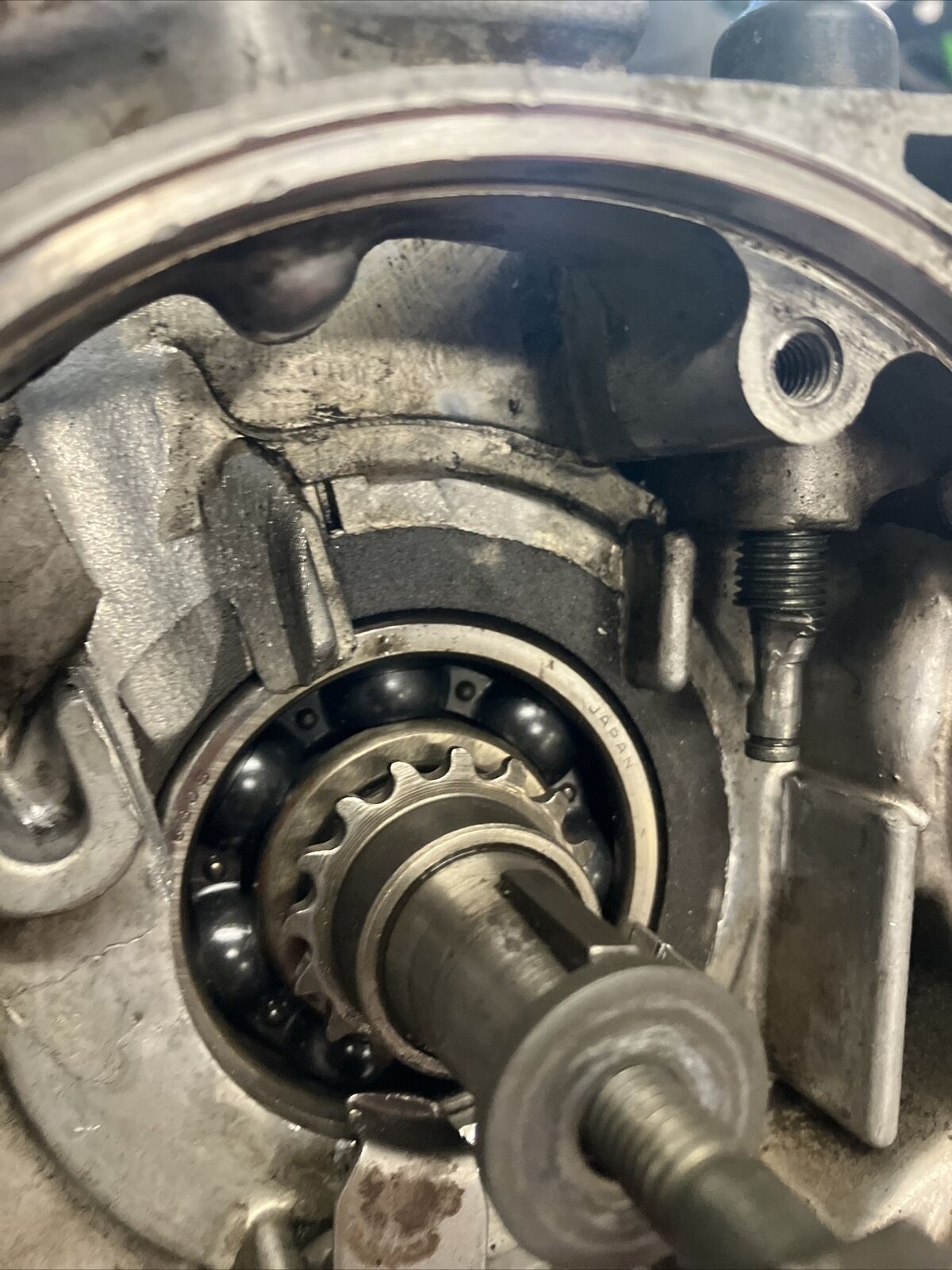Honda XL100 1974 engine motor bottom end crankcase crankshaft transmission