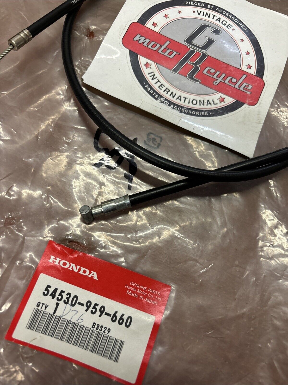 NOS Honda HR17 ROTO-STOP CABLE 54530-959-660 H160