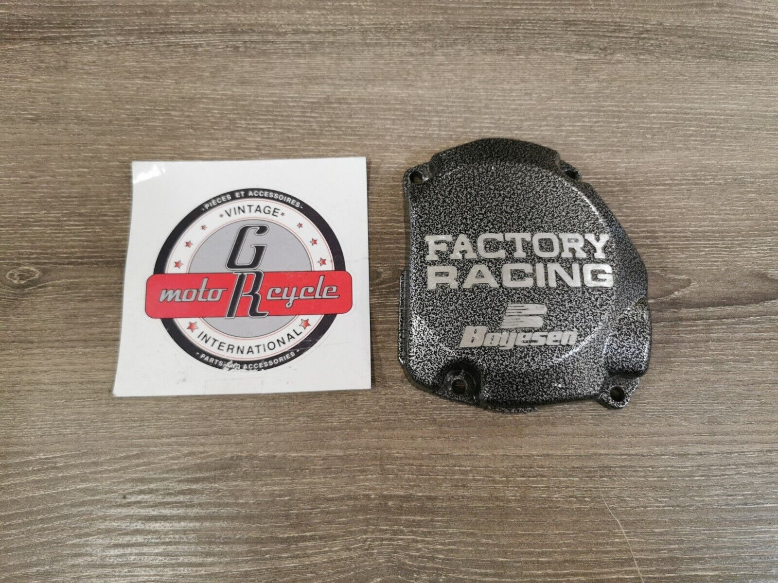 NOS Boyesen Suzuki RM125 Factory Racing Ignition Cover Silver Black SC-21C J31