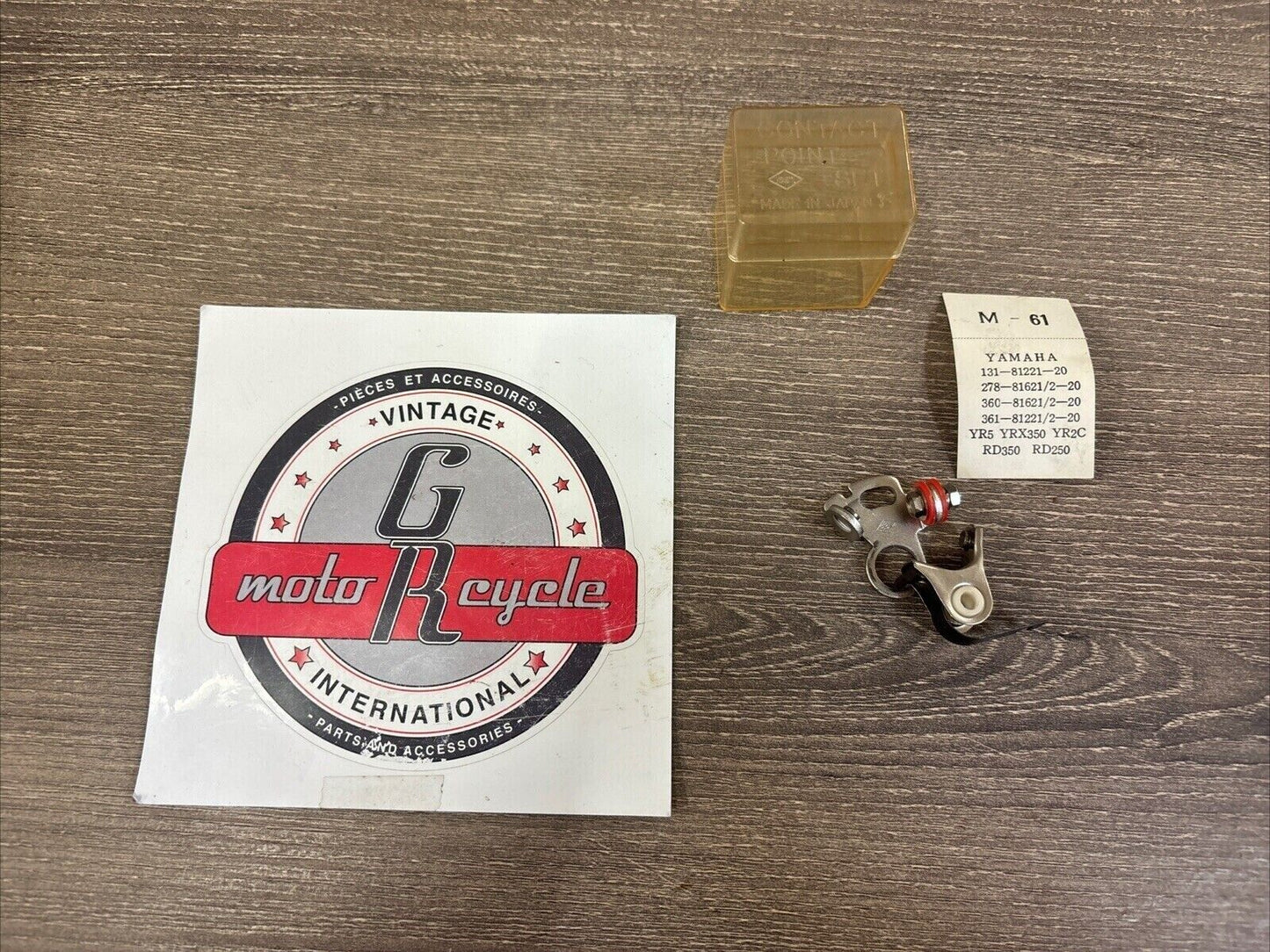 NOS F.E.W. YAMAHA YR5 YRX350 YR2C RD350 CONTACT BREAKER M-61 131-81221-20-00 J62