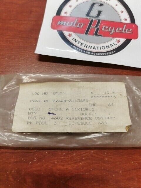 NOS Honda 1980 1981 CR80R SPOKE A (11X158) 97604-31156F0 H99