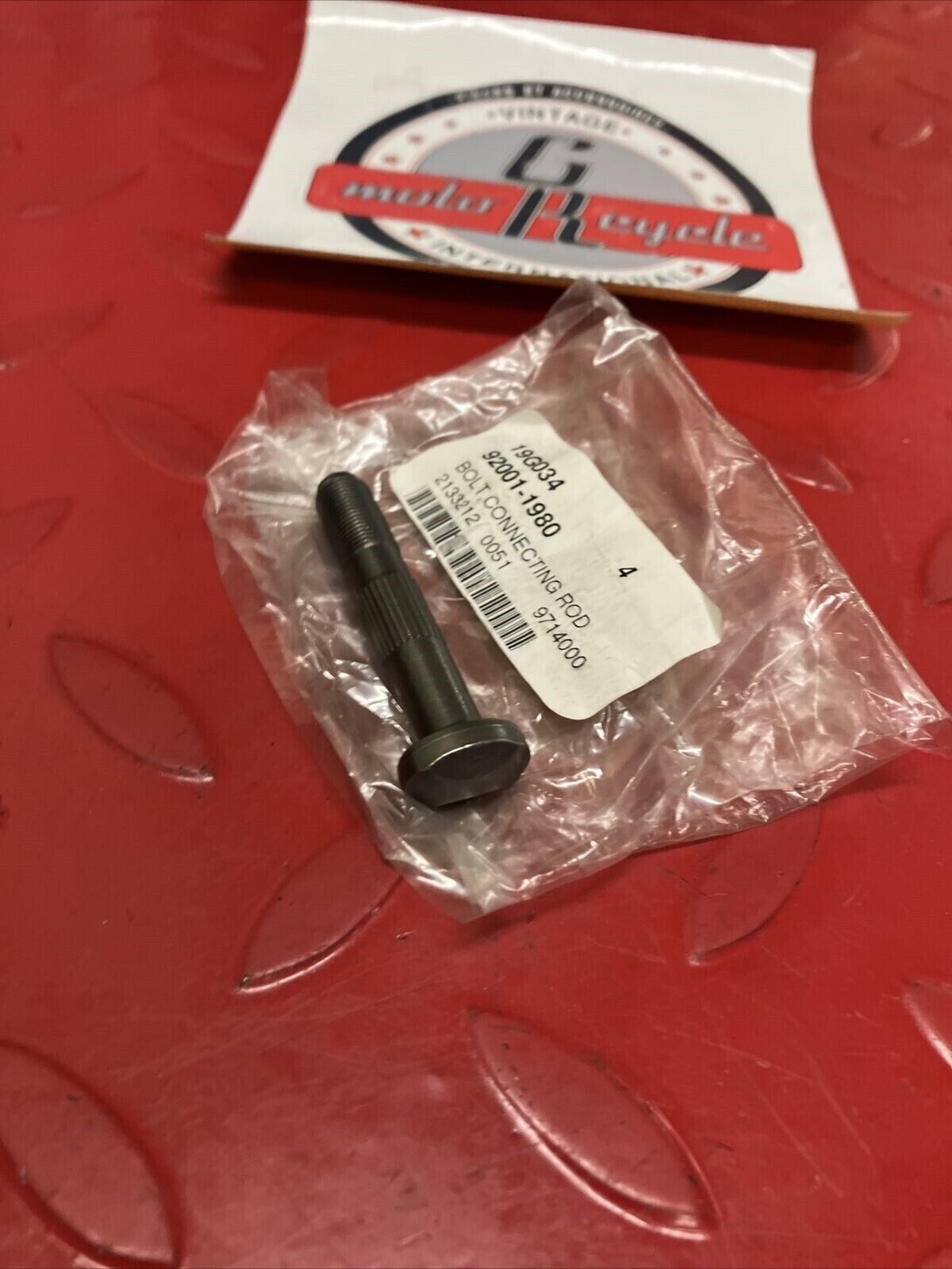 NOS KAWASAKI CONNECTING ROD BOLT 92001-1980 K13