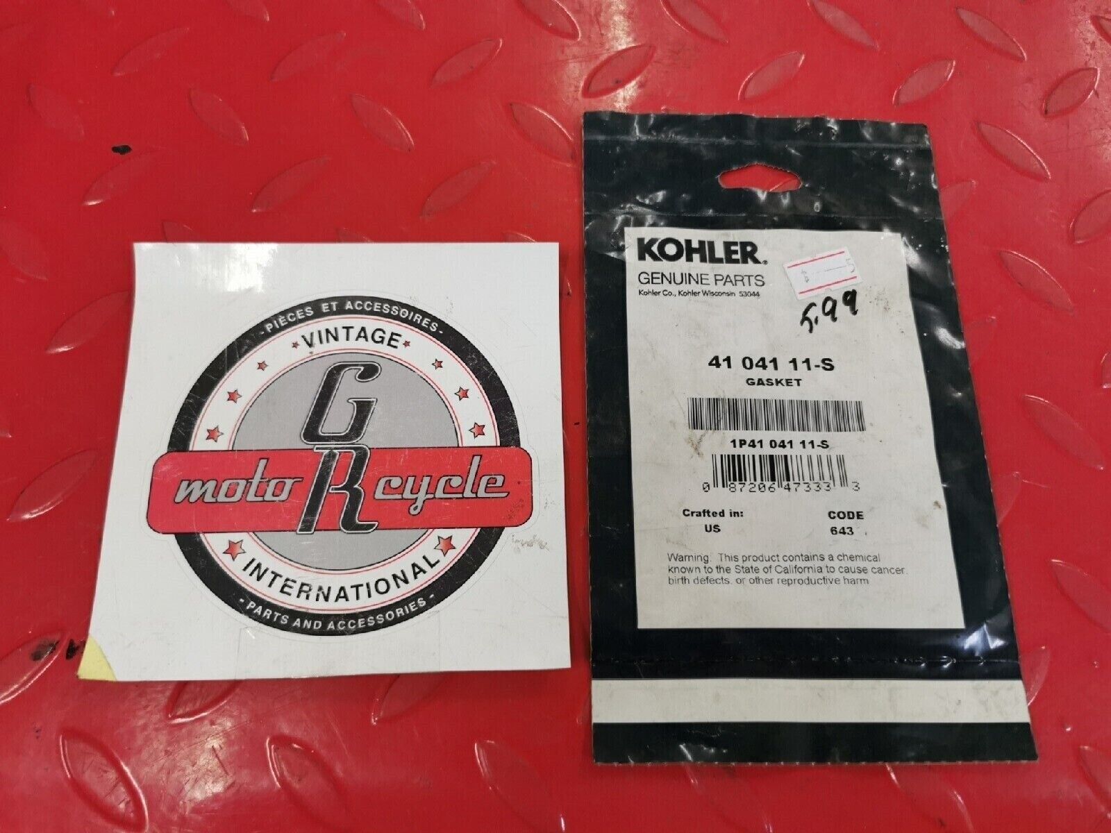 NOS KOHLER  Gasket  41-041-11-S   A3