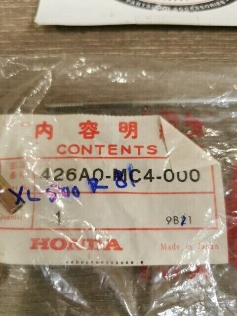 NOS HONDA XL250R 1981 XL500R XL350R 1988 SPOKE SET 8X160 5 426A0-MC4-000 H79