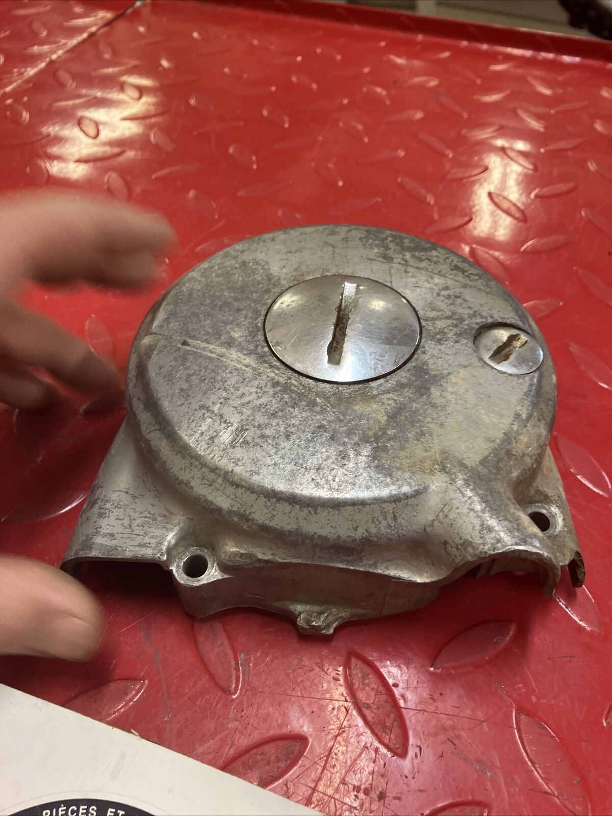 Honda TL125 1975 left crankcase stator cover 1974 1976