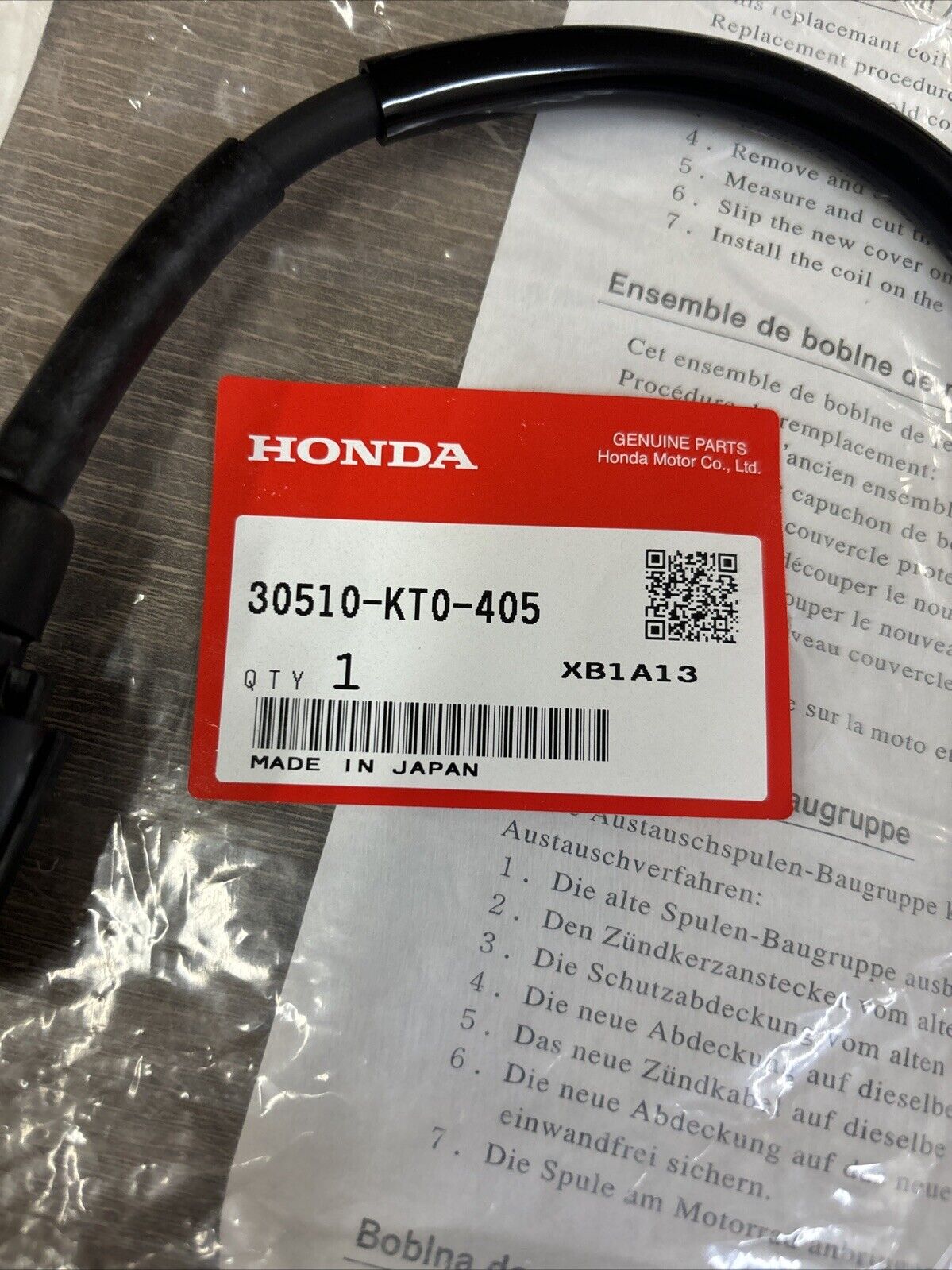 NOS Honda CH250 CRF100F NX125 TRX125 TRX200SX IGNITION COIL 30510-KT0-405 H139
