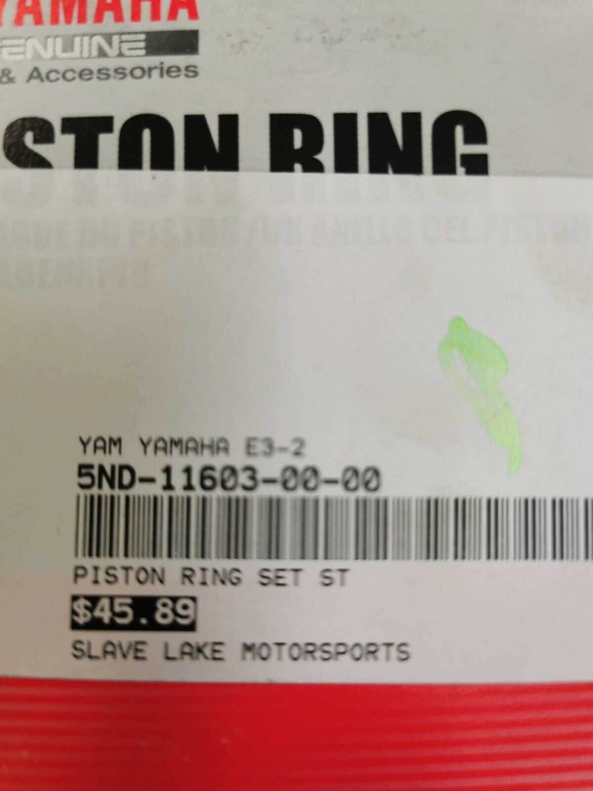 NOS Yamaha KODIAK 450 PISTON RING SET 5ND-11603-00-00 Y24