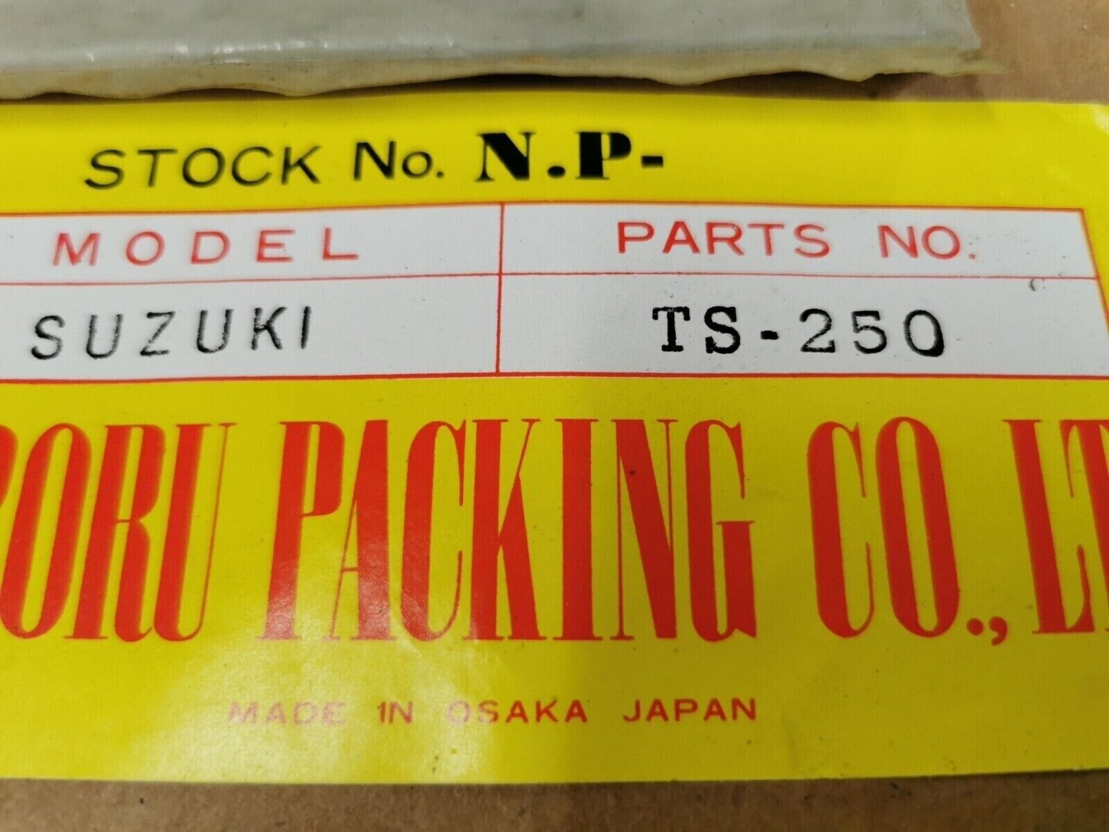 NOS NOBORU SUZUKI TS250 GASKET KIT INCOMPLETE J49