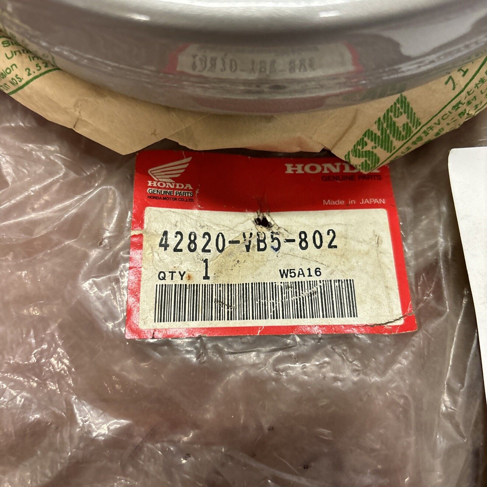 NOS Honda HRC215 HRC216 K1 PROPELLED WHEEL HUB 42820-VB5-802 H154