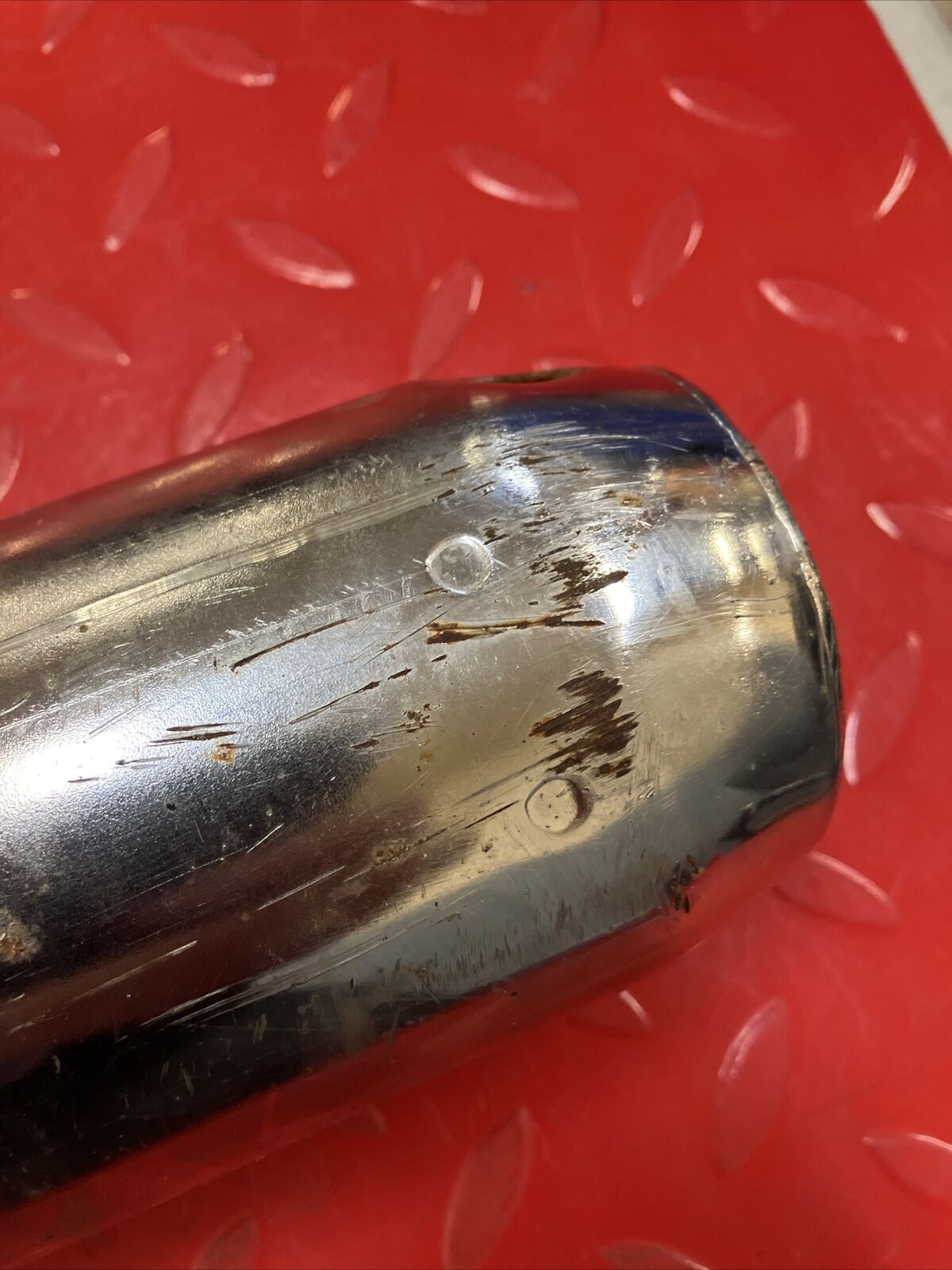 Yamaha RD400 1977 right exhaust pipe silencer 1976 1978