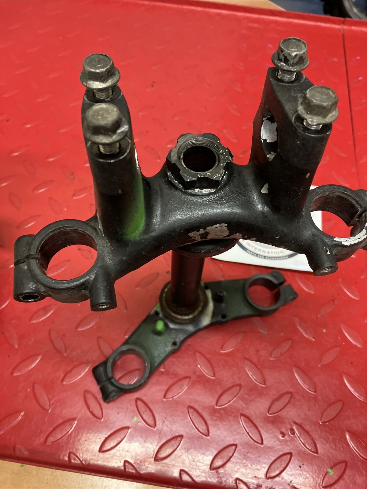 Kawasaki KDX80 1987 Steering stem triple tree clamp fork holder 1985 1986