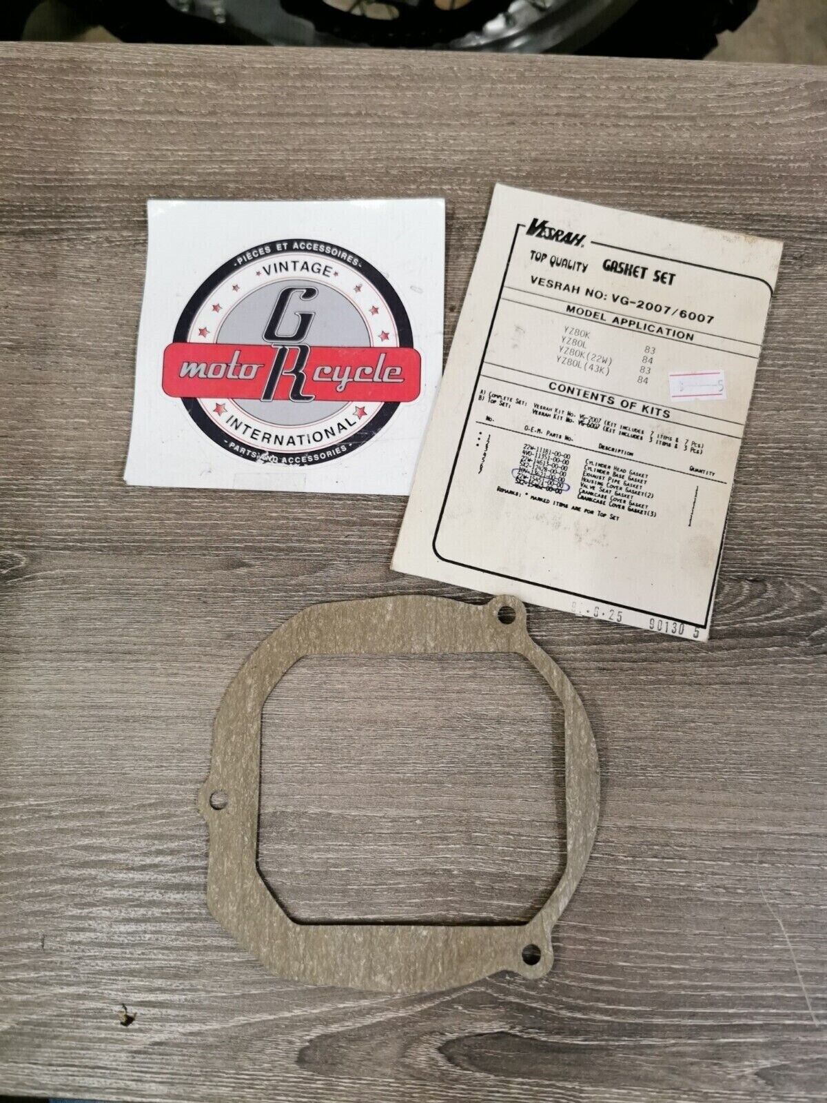 NOS VESRAH YAMAHA YZ80K YZ80L YZ80L INCOMPLETE GASKET KIT SET VG-2007 / 6007 J46