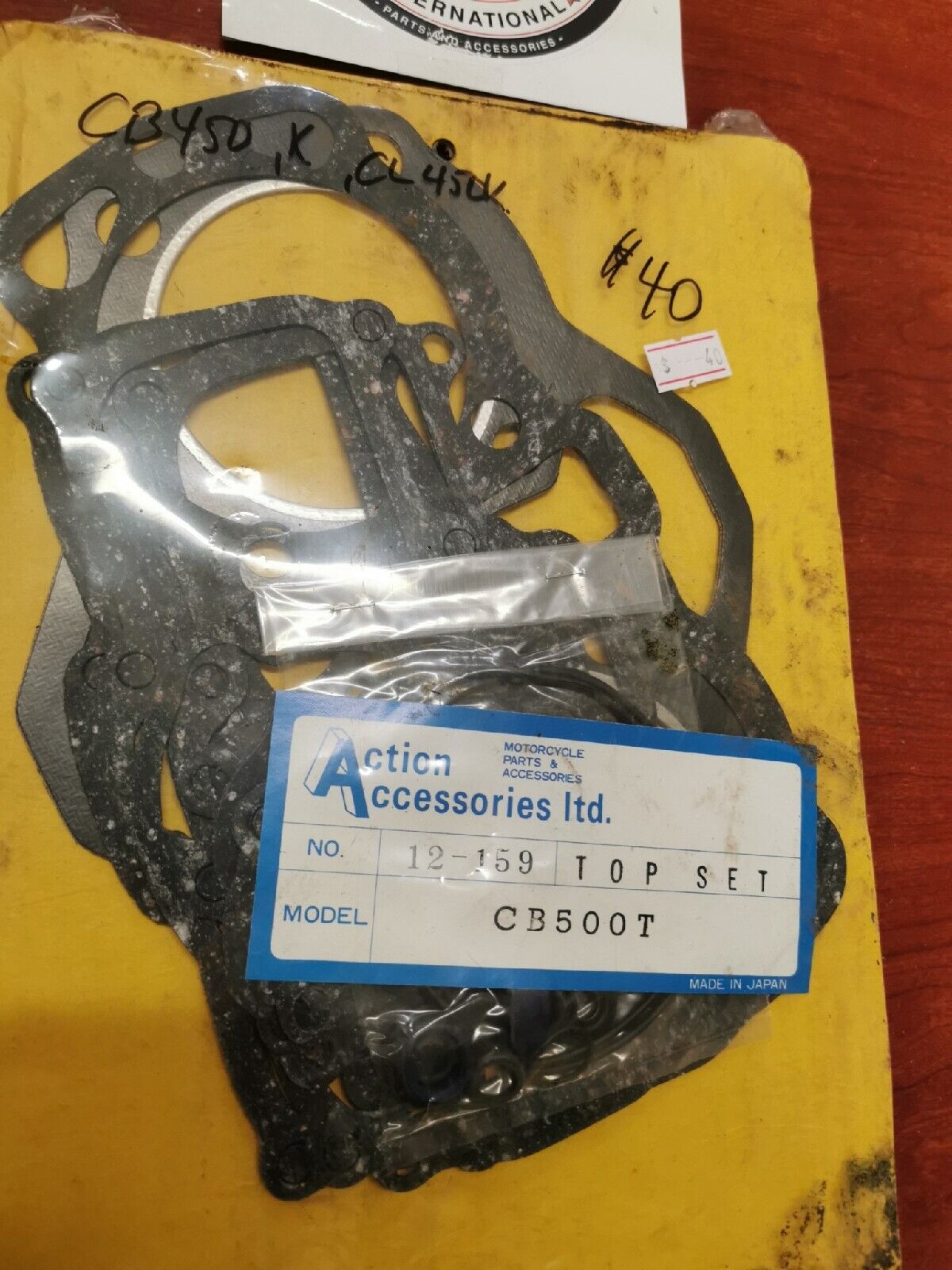 NOS Honda CB500T TOP END GASKET KIT COMPLETE H37