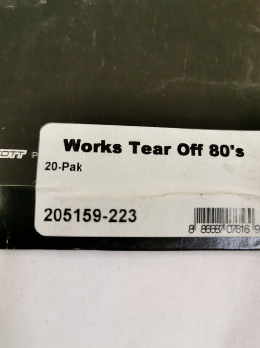 NOS SCOTT Clear Works Tear-Offs for 80s and Recoil Goggles  205159-223 J24