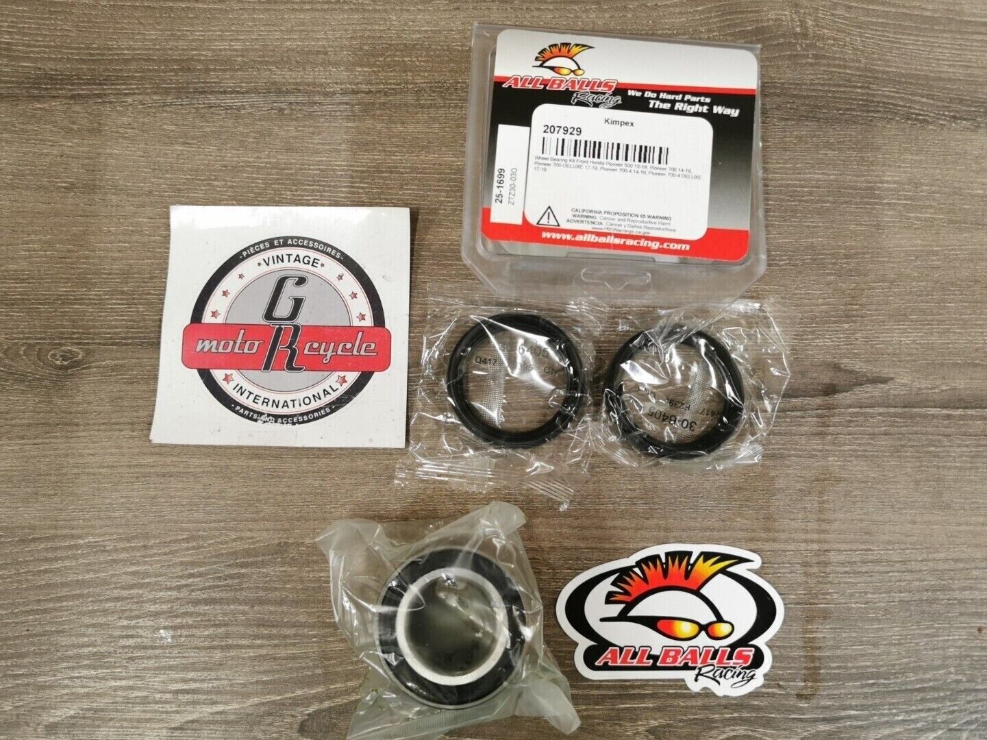 NOS ALL BALLS Honda Pioneer 500 700 Deluxe Wheel Bearing Kit Front  25-1699 J50