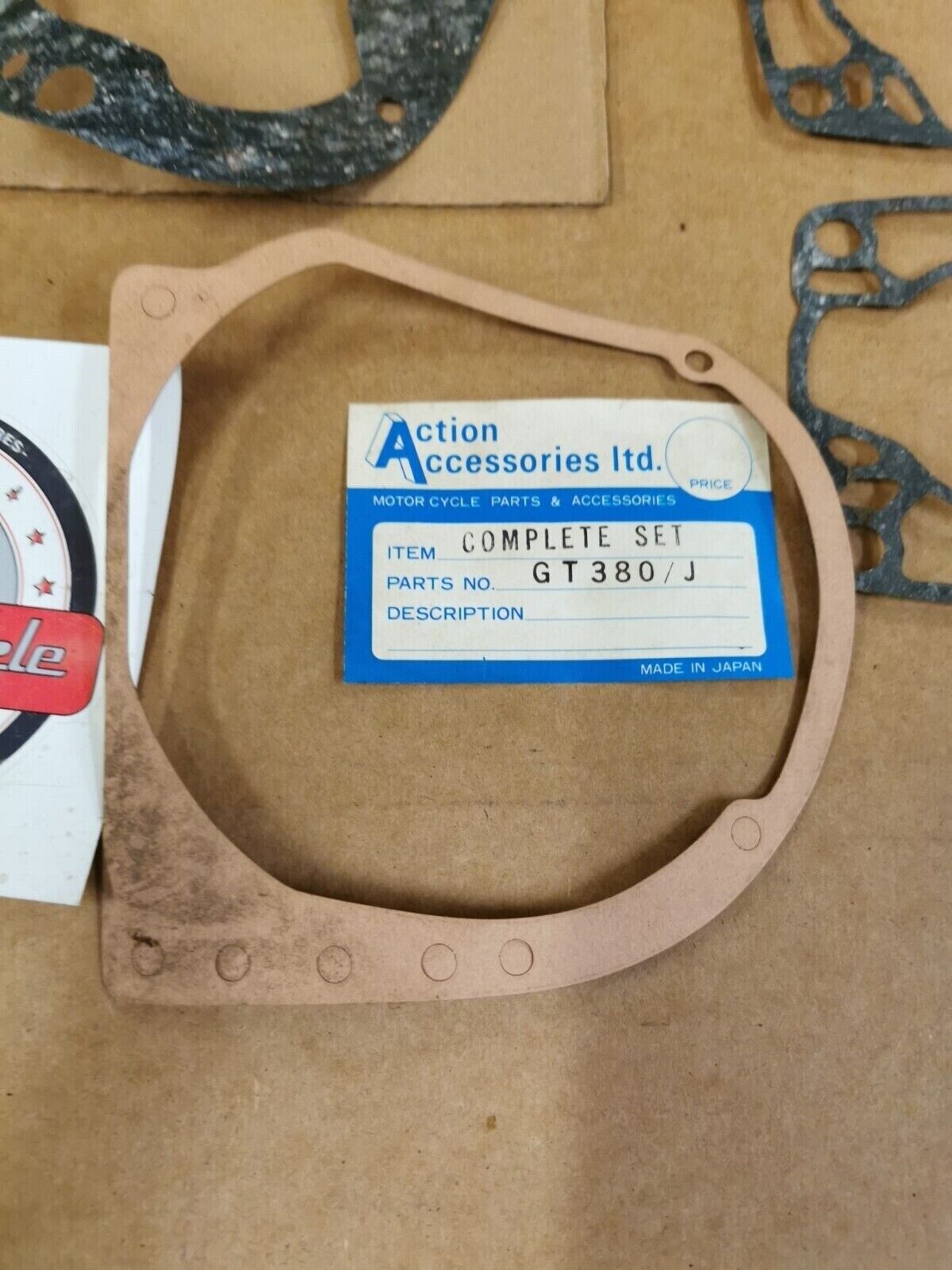 NOS ACTION ACCESSORIES SUZUKI GT380J GASKET KIT INCOMPLETE SET J49