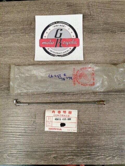 NOS HONDA CR250R 1978 REAR SPOKE ASSY 42613-430-006 SUB BY 42607-430-000 H79