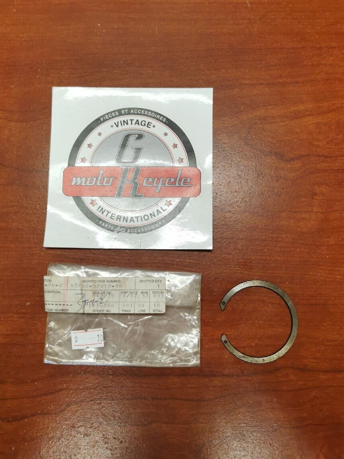 NOS Yamaha CIRCLIP 93450-52010-00 Y69