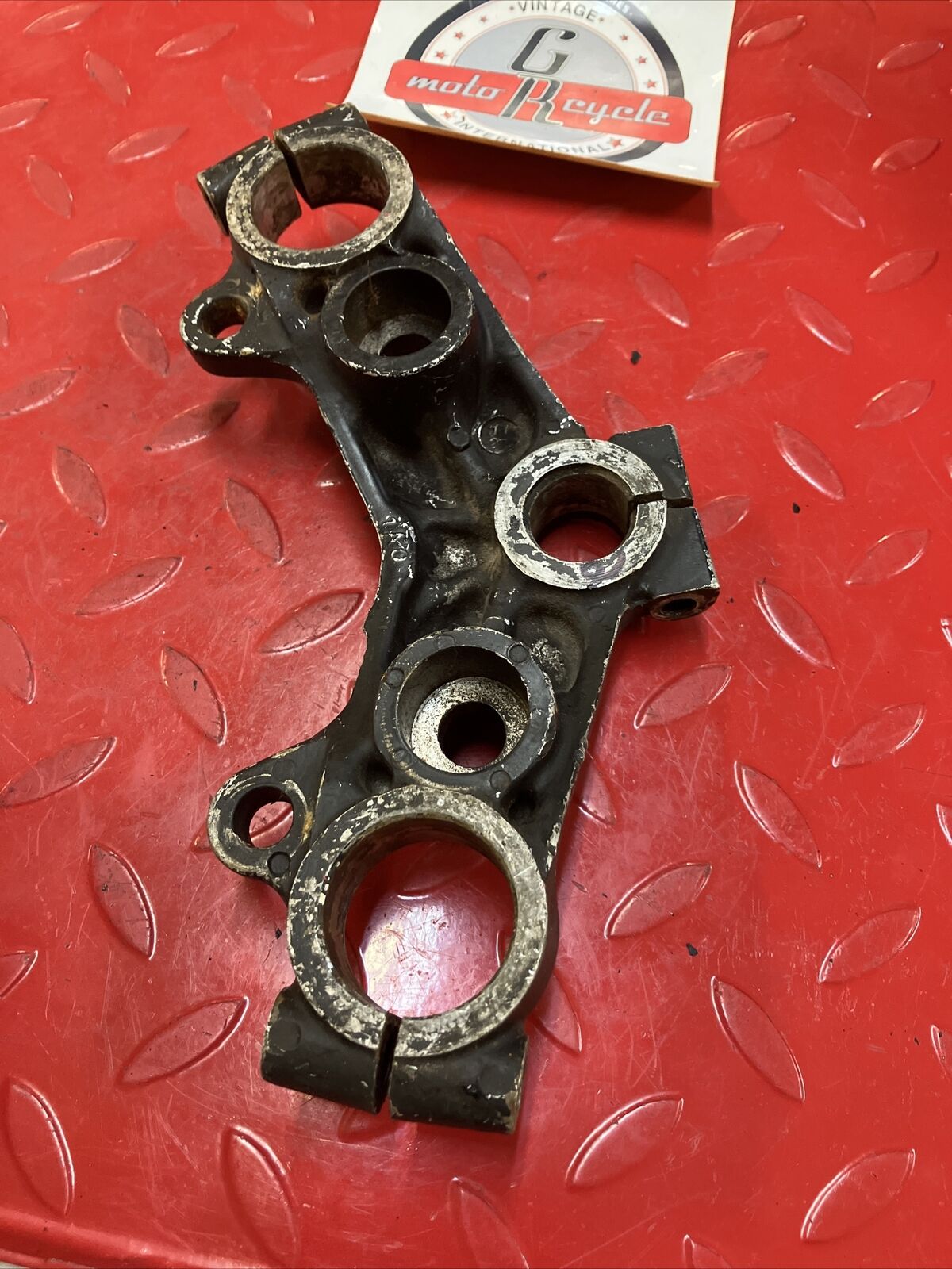 Yamaha RD400 1977 steering stem triple tree clamp handle crown 1976 1978 2