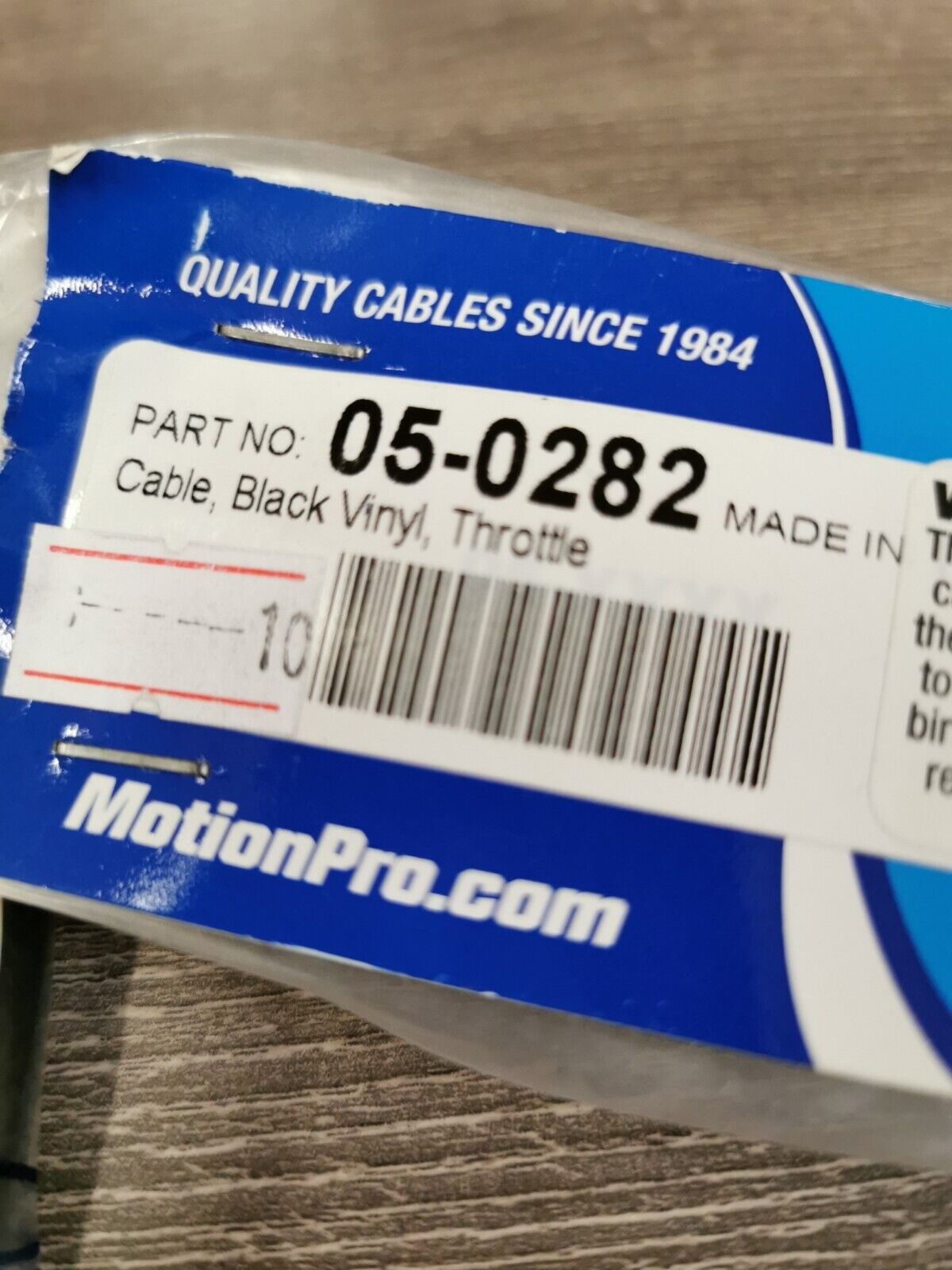 NOS MOTION PRO KODIAK 2007 - 2010 WOLVERINE 06 - 09 Throttle Cable  05-0282 J41