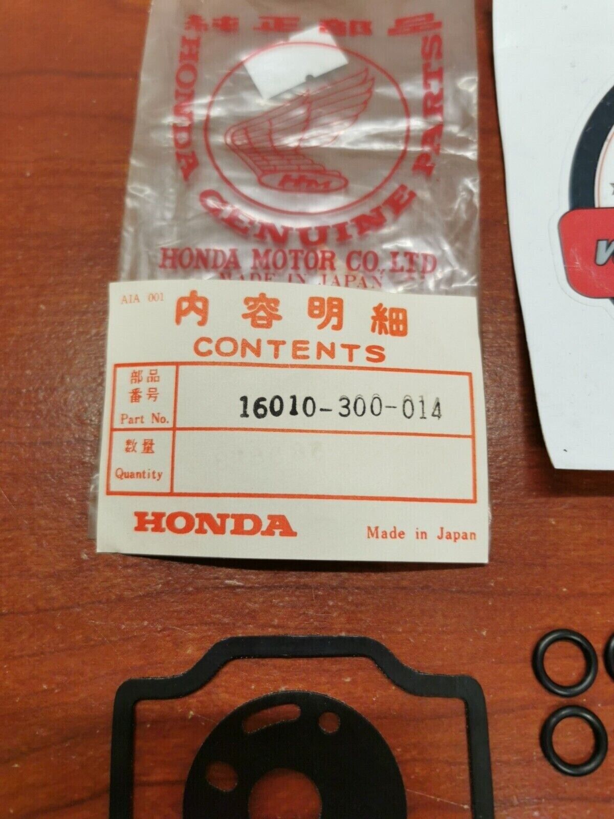 NOS Honda CB750K,F,K1,K2,K3,K4,K5 CARBURETOR GASKET KIT 16010-300-014 H64
