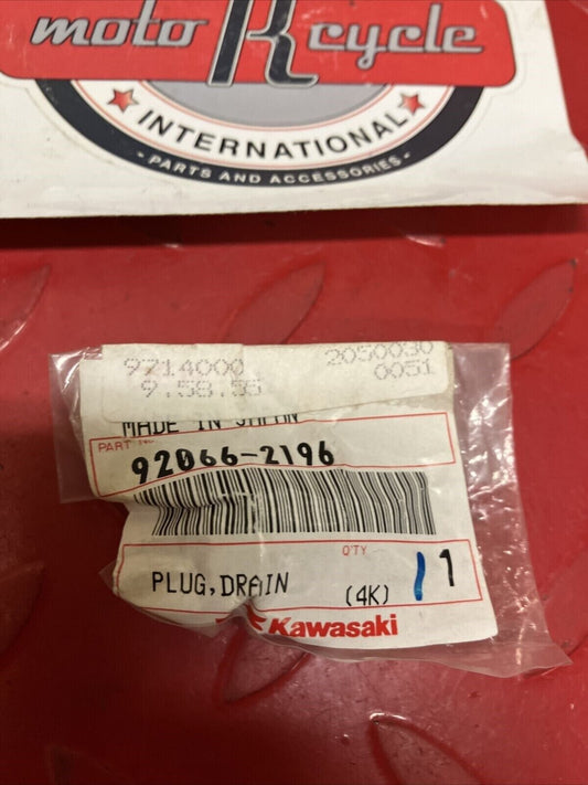 NOS KAWASAKI DRAIN PLUG 92066-2196 K15