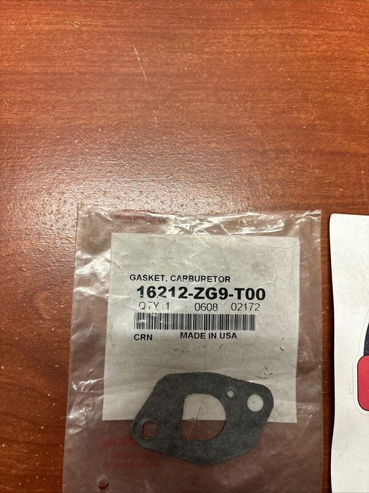 NOS Honda GXV140 HR215 HRB215 HRM215 CARBURETOR GASKET 16212-ZG9-T00 H182