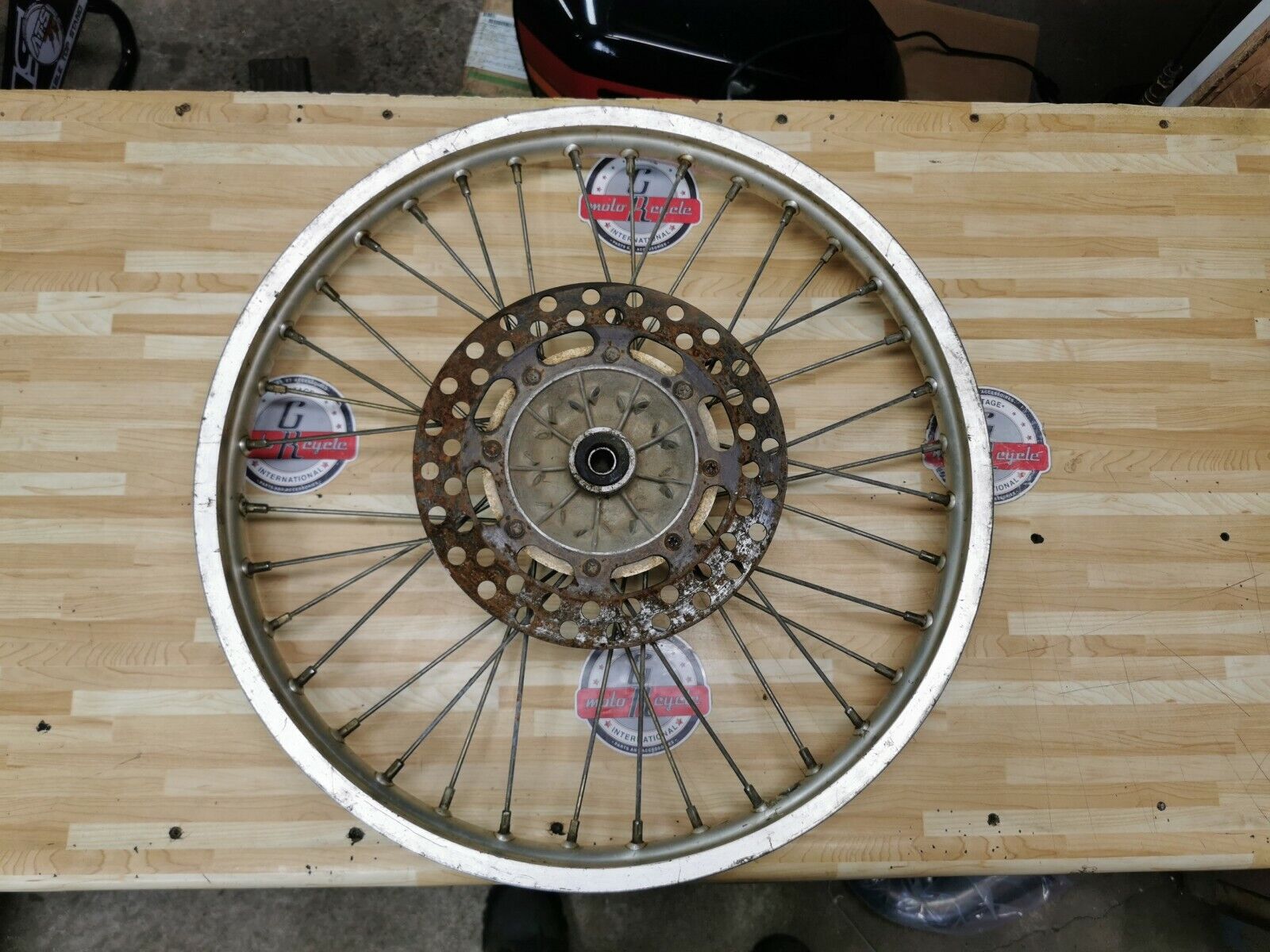 Kawasaki KDX200 1986 front wheel hub rim spoke 