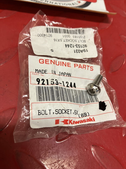 NOS KAWASAKI BOLT SOCKET 5X16 92153-1244 K15