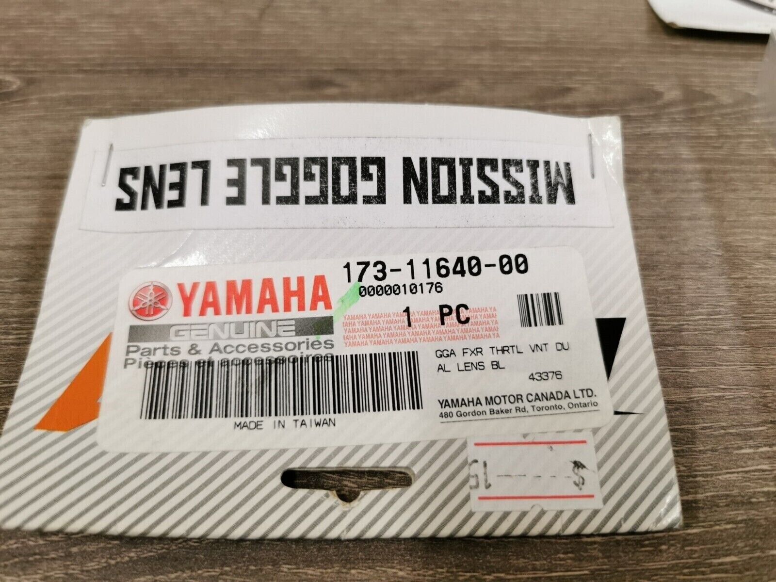 NOS FXR YAMAHA MISSION GOGGLE LENS VENOM 173-11570-00 J48