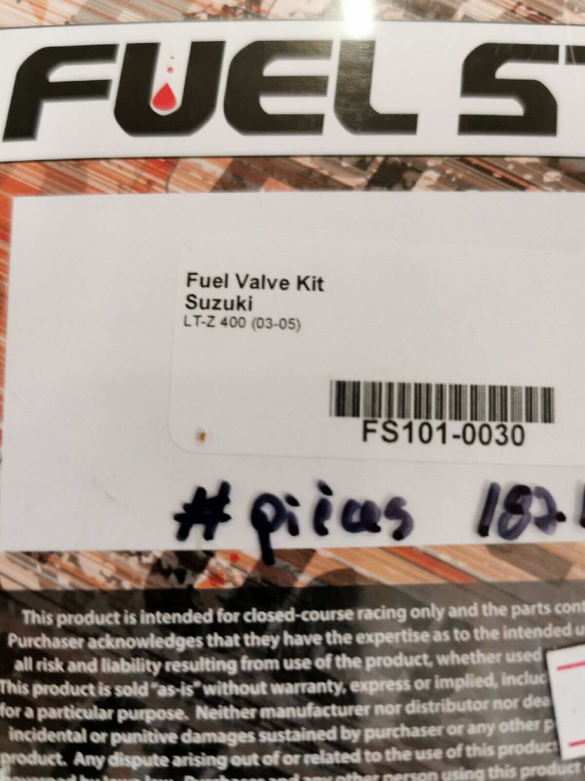 NOS FUEL STAR Suzuki  LTZ400 2003 - 2005  Fuel Valve Kit 182178 J12