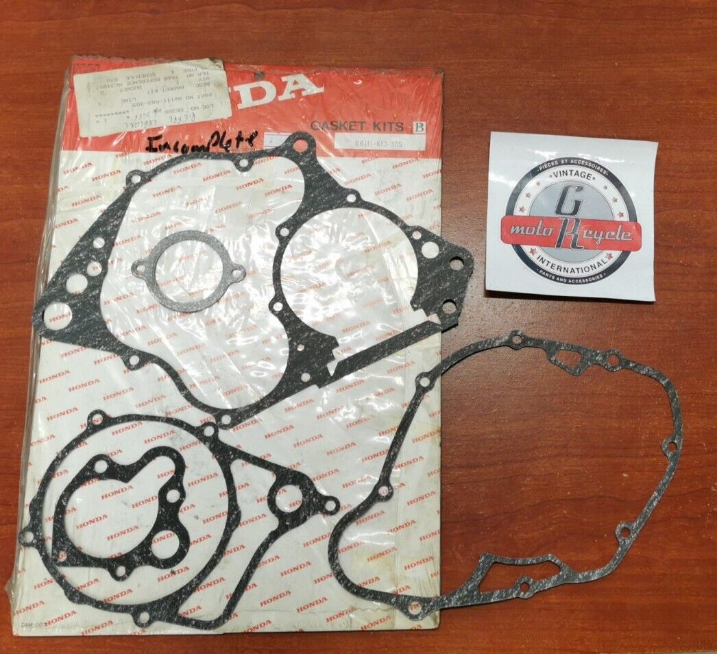 NOS Honda 1981 CR125R GASKET KIT INCOMPLETE 06111-KA3-305 H66