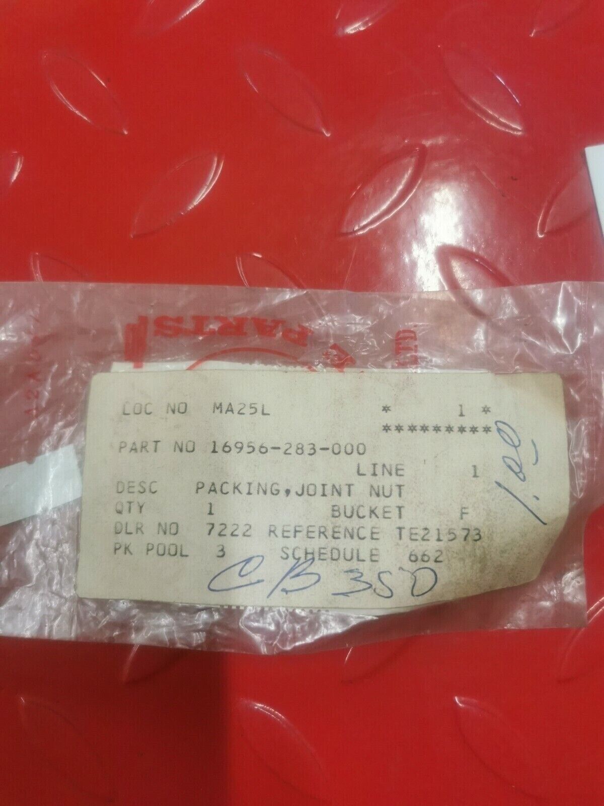 NOS Honda CL175 CL200 CL450 CL360 JOINT NUT GASKET 16956-283-000 H3