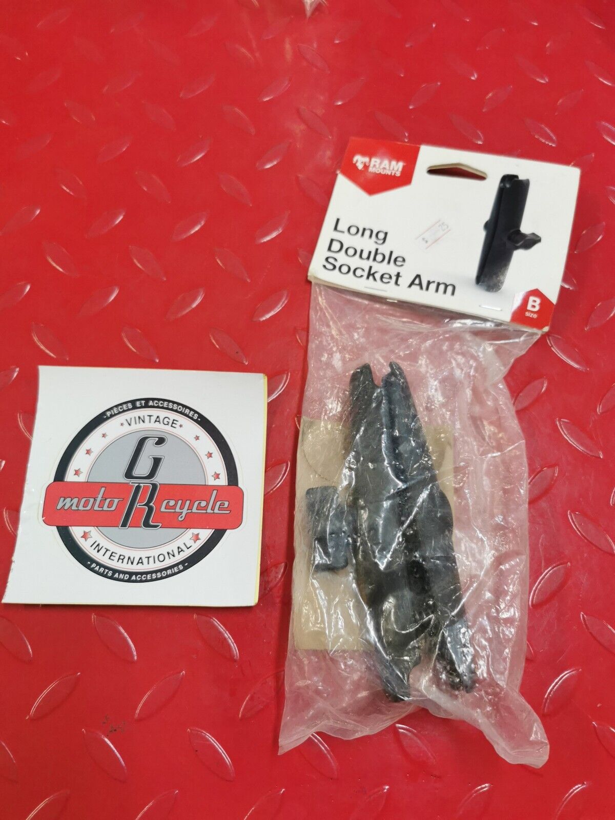 NOS RAM MOUNTS Double Socket Arm for 1" Balls RAM-B-201-C  J4