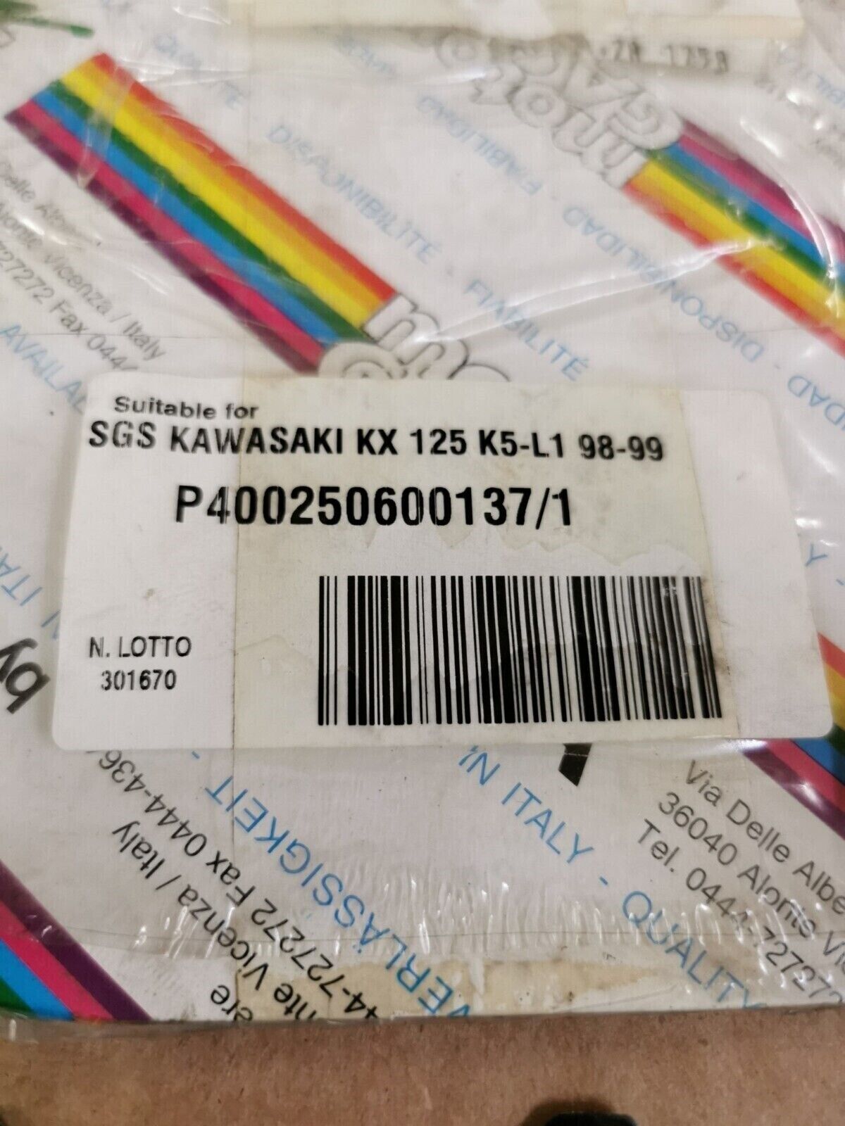 NOS ATHENA KAWASAKI KX125 1998 1999  INCOMPLETE GASKET KIT P400250600137/1 J48