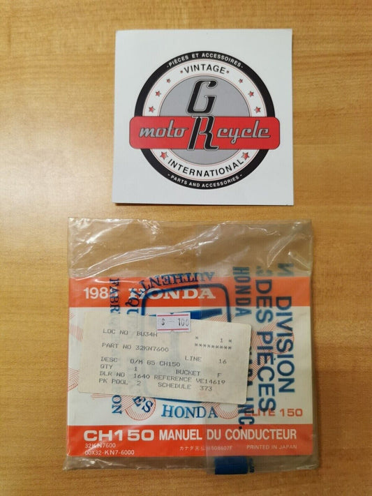 NOS HONDA  CH150 1985 MANUEL DU CONDUCTEUR OWNERS MANUAL 00X32-KN7-600  H17