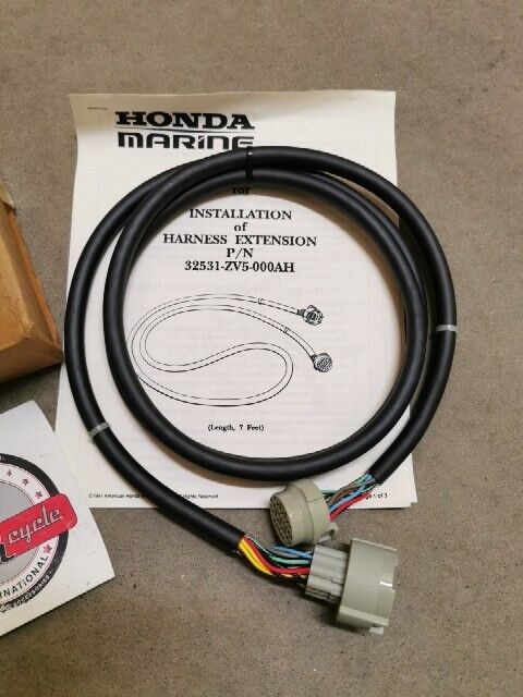 NOS HONDA EXTENSION CABLE REMOTE 7 FEET 32351-ZV5-000AH H82