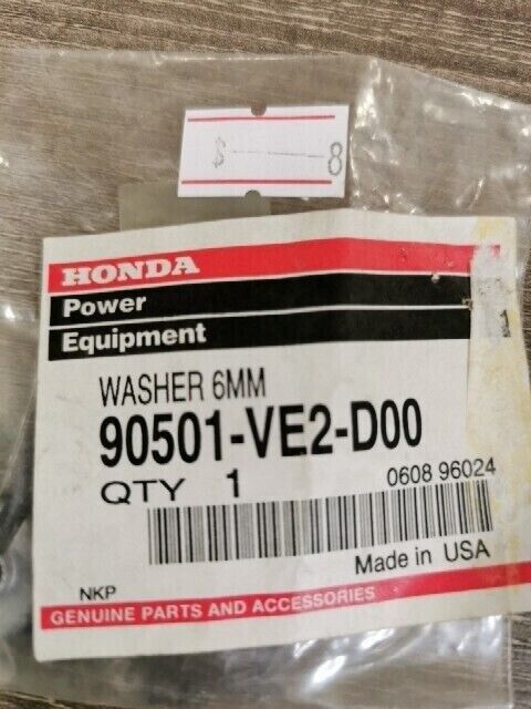 NOS HONDA  WASHER SPECIAL 6M 90501-VE2-D00 H83
