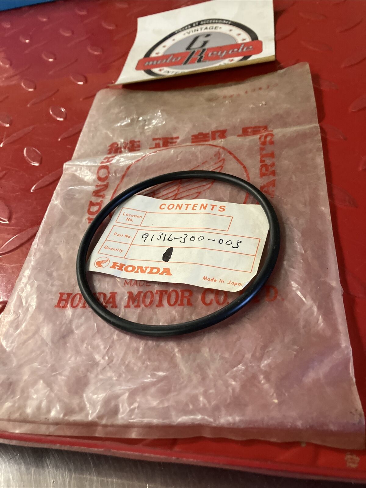 NOS HONDA O-RING (89X4.5) 91316-300-003 H24
